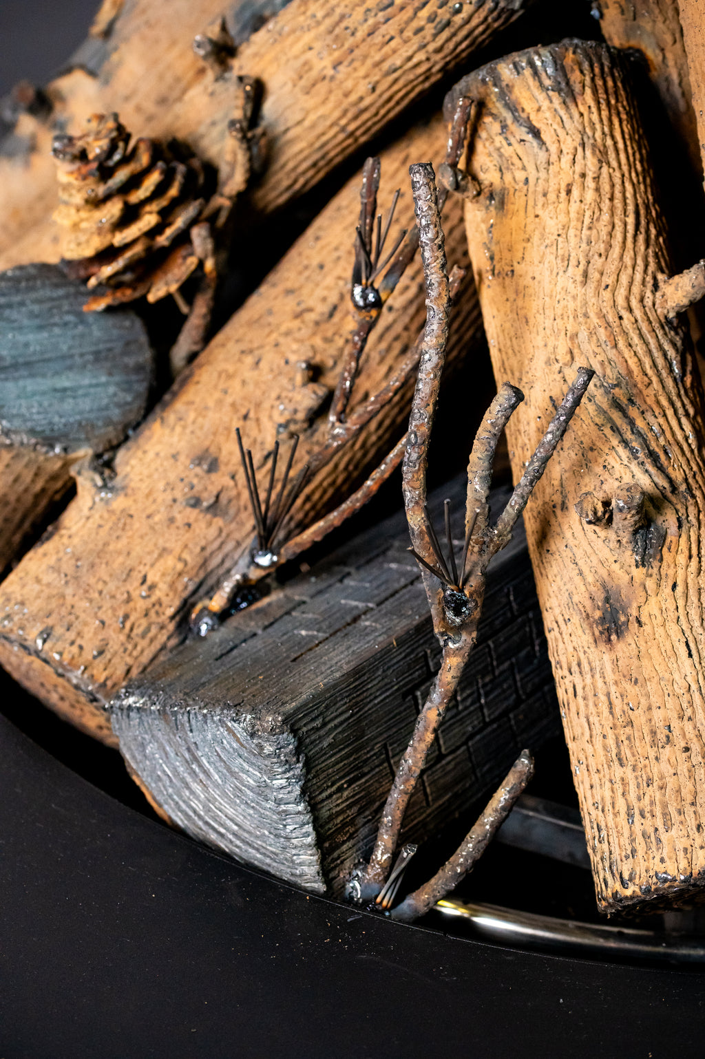 Custom Luxury Series Log Sculpture - Round 36"