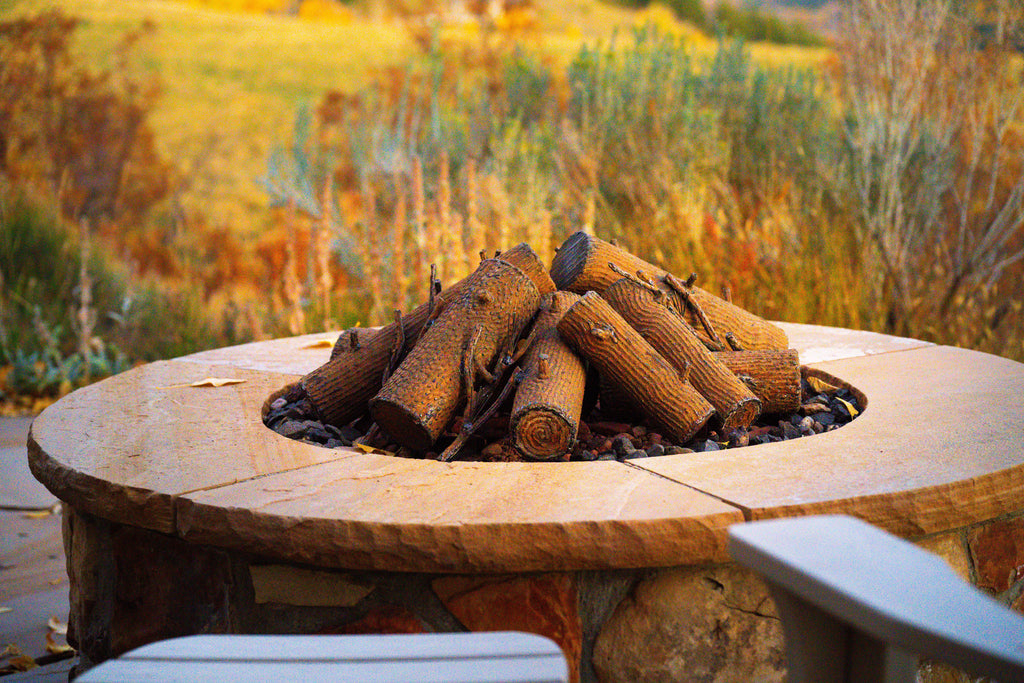Radiate Series Steel Log Sculpture - Round 36"